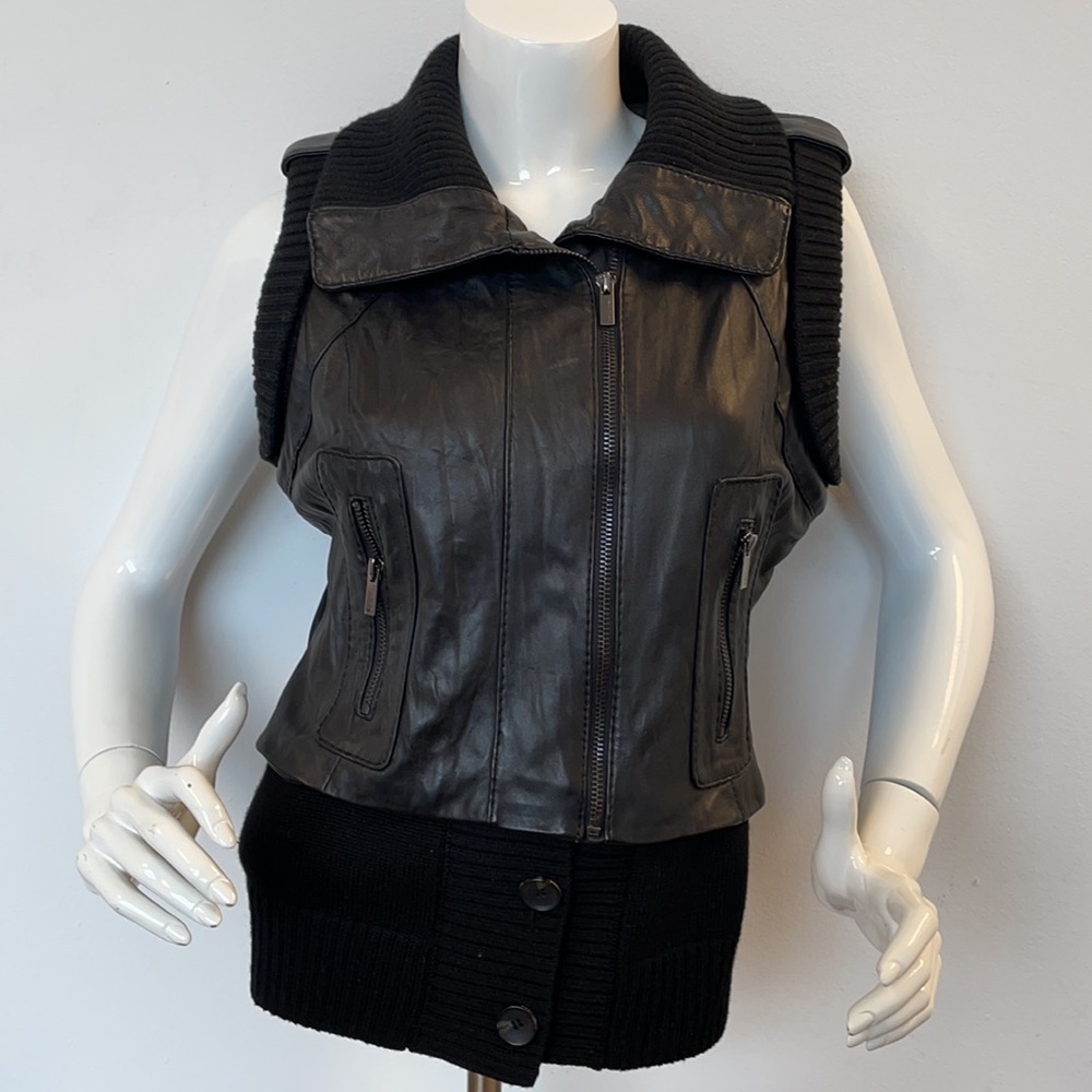 BCBGMaxAzria leather vest